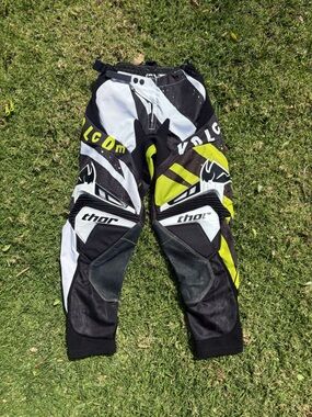 thor/volcom black Neon Yellow White Motocross Pants